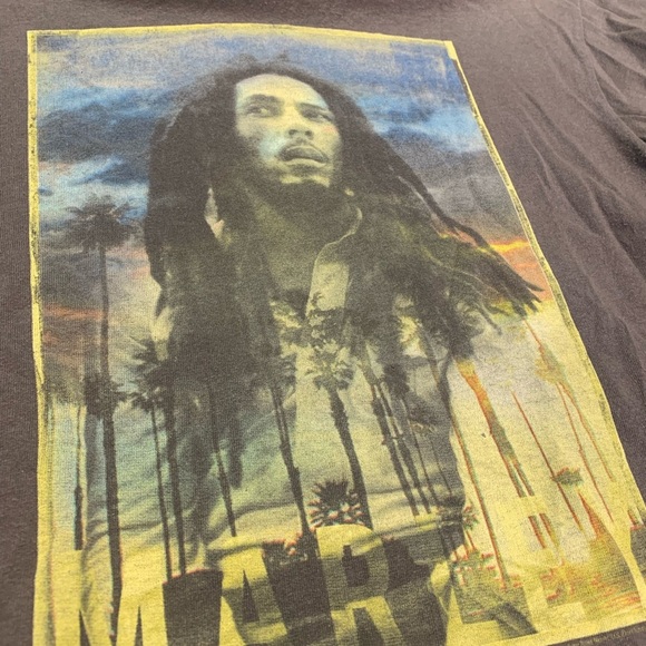 💙 Bob Marley Graphic Tee by Zion Rootswear - Size L - Picture 4 of 5